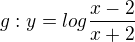 $g:y=log\frac{x-2}{x+2}$