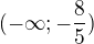 $(-\infty;-\frac{8}{5})$