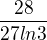 $\frac{28}{27ln3}$