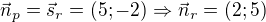 kopírovat do textarea $\vec{n}_p=\vec{s}_r=(5; -2)\Rightarrow \vec{n}_r=(2; 5)$