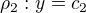 $\rho_2: y=c_2$
