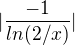 $|\frac{-1}{ln(2/x)}|$