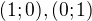 ${(1; 0), (0; 1)}$