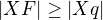 $|XF| \ge |Xq|$
