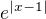 $e^{\lvert x-1\rvert}$