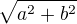 $\sqrt{a^2 + b^2}$