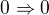 $0\Rightarrow 0$