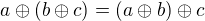 kopírovat do textarea $a\oplus(b\oplus c)=(a\oplus b)\oplus c$