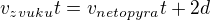$v_{zvuku}t = v_{netopyra}t + 2d$
