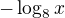 $-\log_8 x$