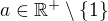 $a\in \mathbb{R}^{+}\setminus \{1\}$