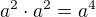 $a^2\cdot a^2=a^4$