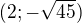 $(2;-\sqrt{45})$