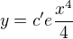 $y=c'e\frac{x^{4}}{4}$