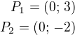 $P_1=(0;\,3)\\P_2=(0;\,-2)$