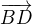 $\overrightarrow{BD}$