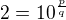 $2 = 10^{\frac{p}{q}}$