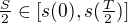 $\tfrac S2\in[s(0),s(\tfrac T2)]$