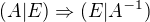 $(A|E) \Rightarrow (E|A^{-1})$