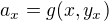 $a_x=g(x,y_x)$