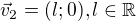 $\vec{v}_2=(l;0),l\in \mathbb{R}$