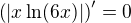 $\(|x \ln (6x) |\)'=0$