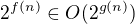 $2^{f(n)}\in O(2^{g(n)})$