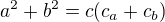 $a^2+b^2=c(c_a+c_b)$