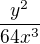$ \frac{y^{2}}{64x^{3}}$