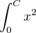 $\int_{0}^{C}x^2$