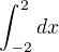 $\int_{-2}^{2} dx $