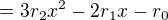 $=3r_{2}x^{2}-2r_{1}x-r_{0}$