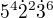 $5^4 \dot 2^2 \dot 3^6$