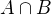 ${A \cap B}$