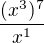 $\frac {(x^3)^7}{x^1}$