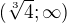 $(\sqrt[3]{4};\infty ) $