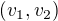 $(v_1, v_2)$