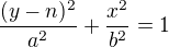 $\frac{(y-n)^2}{a^2}+\frac{x^2}{b^2}=1$