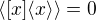 $\langle[x]\langle{x}\rangle\rangle=0$