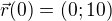$\vec{r}(0)=(0;10)$