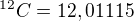 $^{12}C=12,01115$