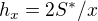 kopírovat do textarea $h_x=2S^*/ x$