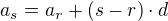 $a_{s}=a_{r}+(s-r)\cdot d$