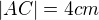 $|AC|=4 cm $