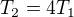$T_{2}=4T_{1}$