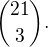 kopírovat do textarea $\binom{21}{3} .$