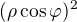 $(\rho \cos \varphi)^2$