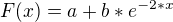 $F(x)=a+b*e^{-2*x}$