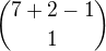${7+2-1\choose1} $