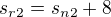 $s_{r2}=s_{n2}+8$